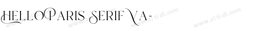 Hello Paris Serif Va字体转换